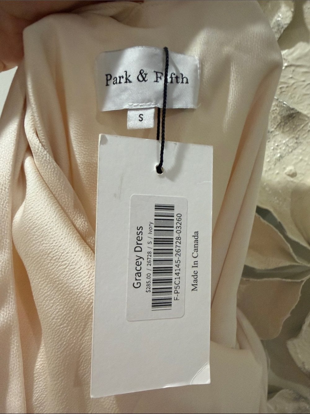 Park& Fifth Gracey Maxi Dress Ivory Halter Open Back Size Small NWT - Picture 12 of 15